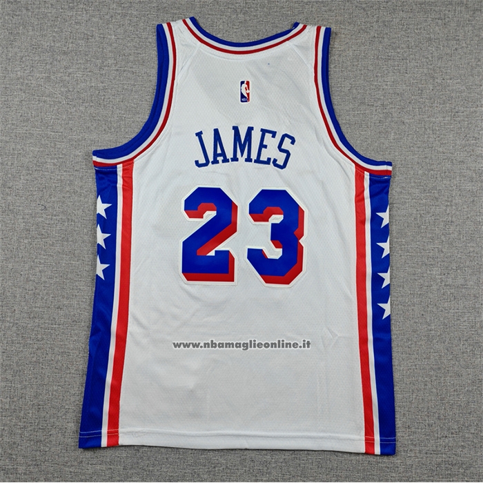 Maglia Bambino Philadelphia 76ers Lebron James No 23 Association 2025-26 Bianco